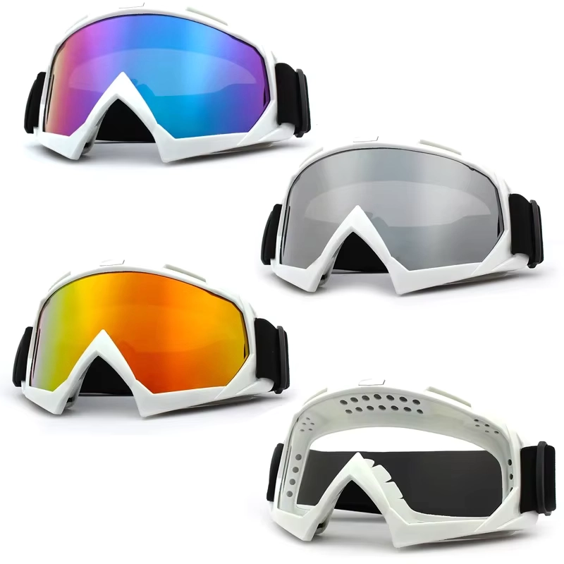 UV400 Windproof Ski Goggles with Anti-Fog PC Lens, Over-Glasses Fit