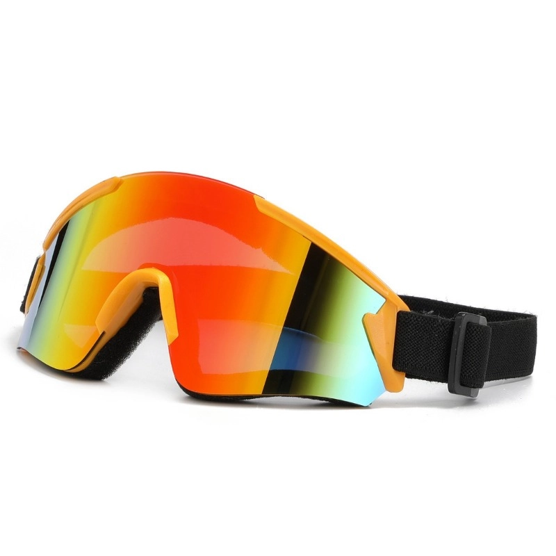 Large Frame UV400 Ski Goggles with Colorful PC Lens, Outdoor Mountaineering Eye Protection