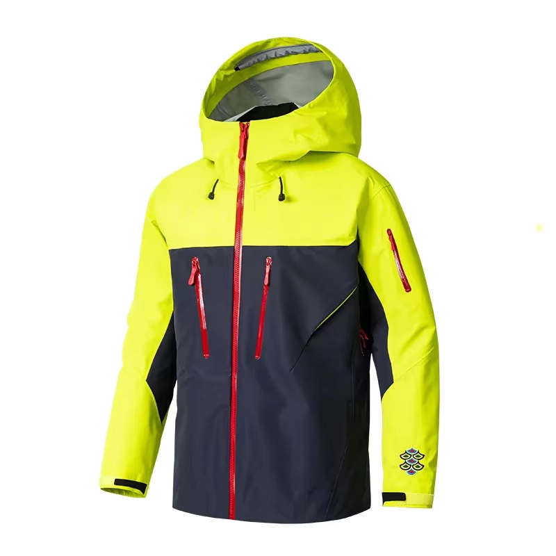 Men’s Outdoor Storm Ski Jacket, Zipper Coat with Polyester Lining and Flexible Four-Season Wear