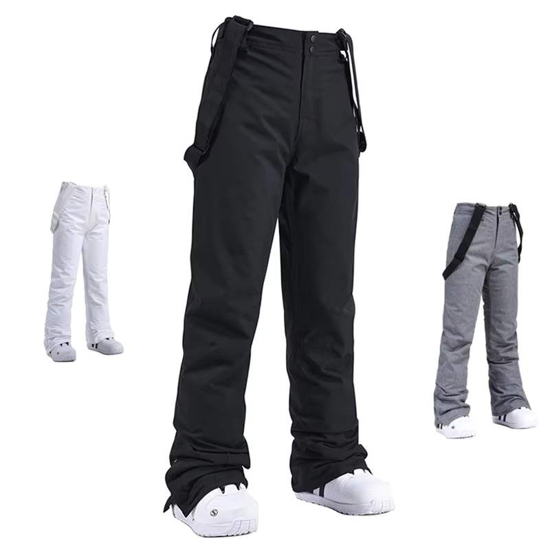 Women’s Warm Waterproof Suspender Ski Pants with Windproof Plus Size Fit