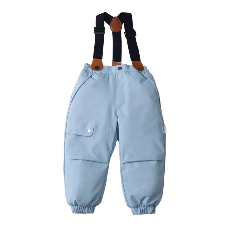 Toddler Windproof Snow Bib Pants with Heavy Long-Length Coverage and H-Fit Structure