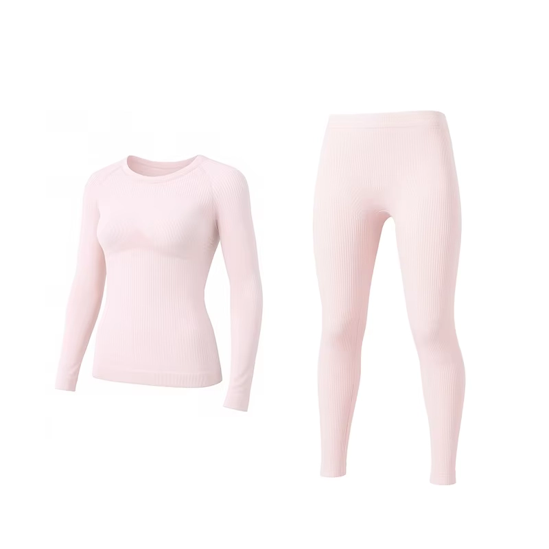 Women's Quick-Dry Nylon Spandex Thermal Base Layer Set with Sweat-Wicking Warmth